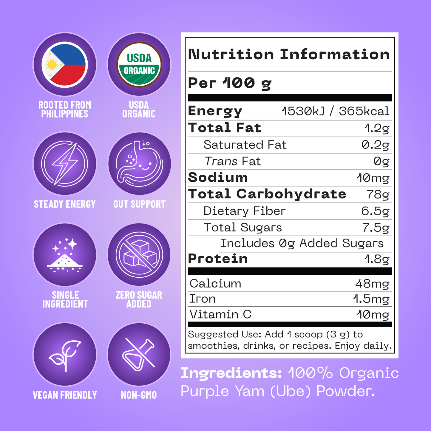 Organic UBE Powder