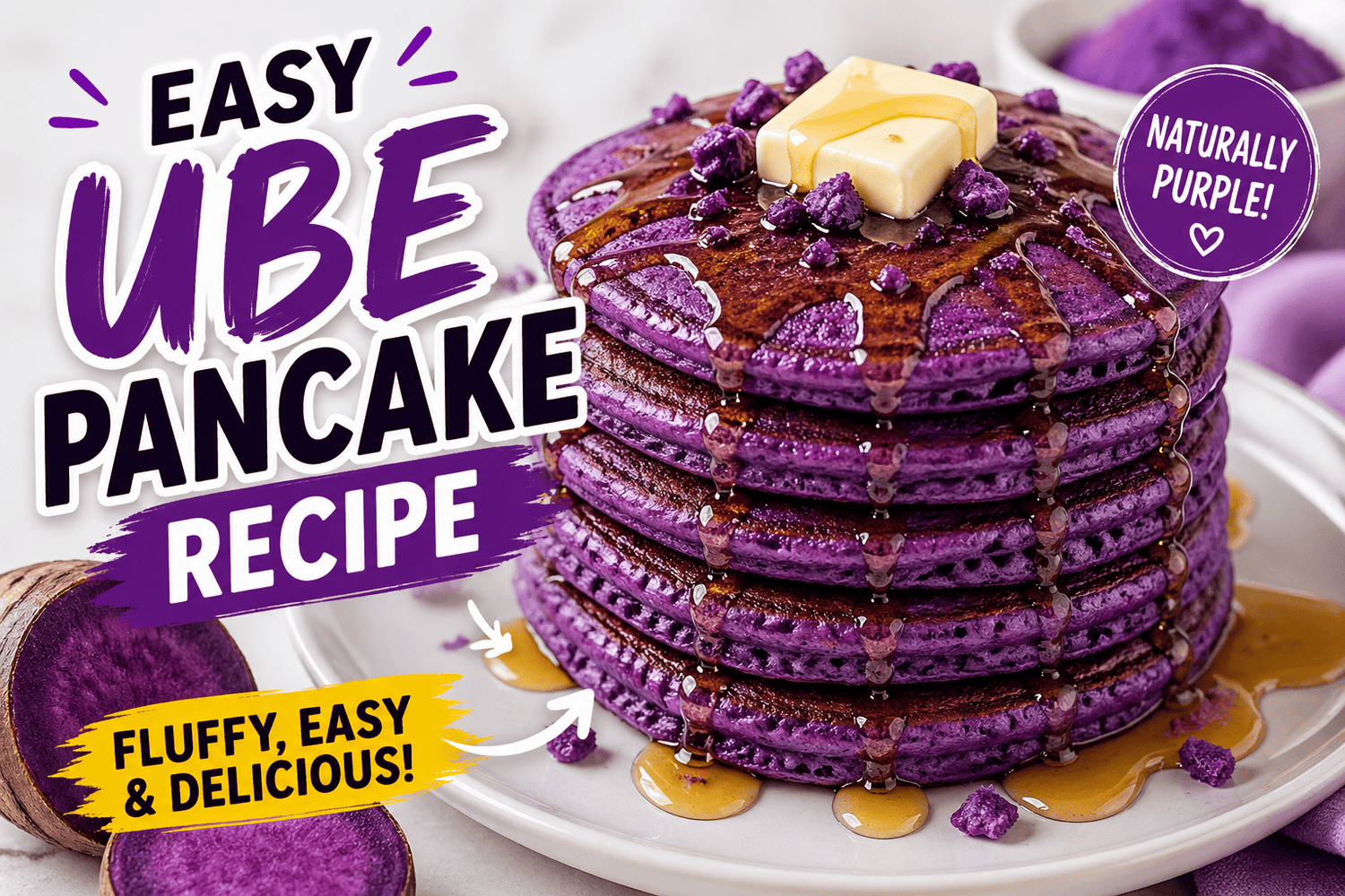 Easy Ube Pancake Recipe