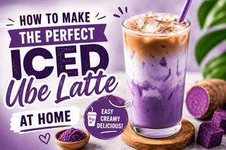 Iced ube latte