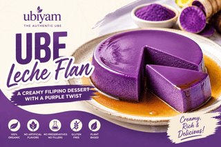 Ube leche flan