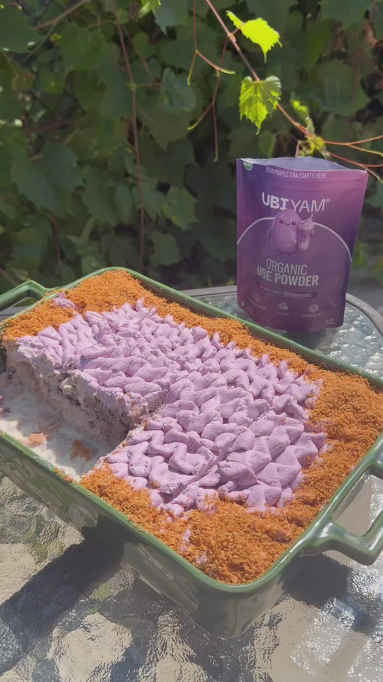 Ube coconut tres leches